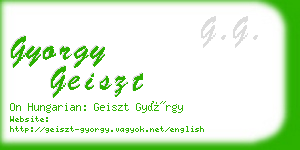 gyorgy geiszt business card